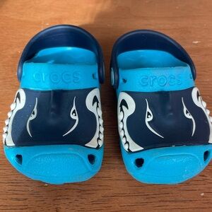 Crocs Kids Blue Shark Clogs